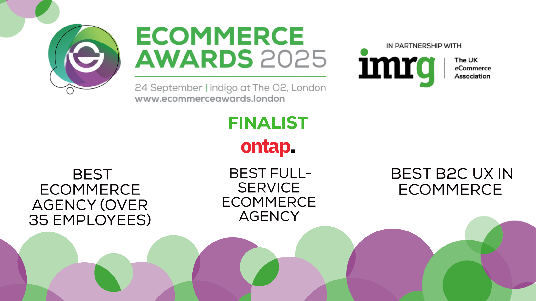 On Tap recognised as top eCommerce agency: Finalist in the 2025 Ecommerce Awards