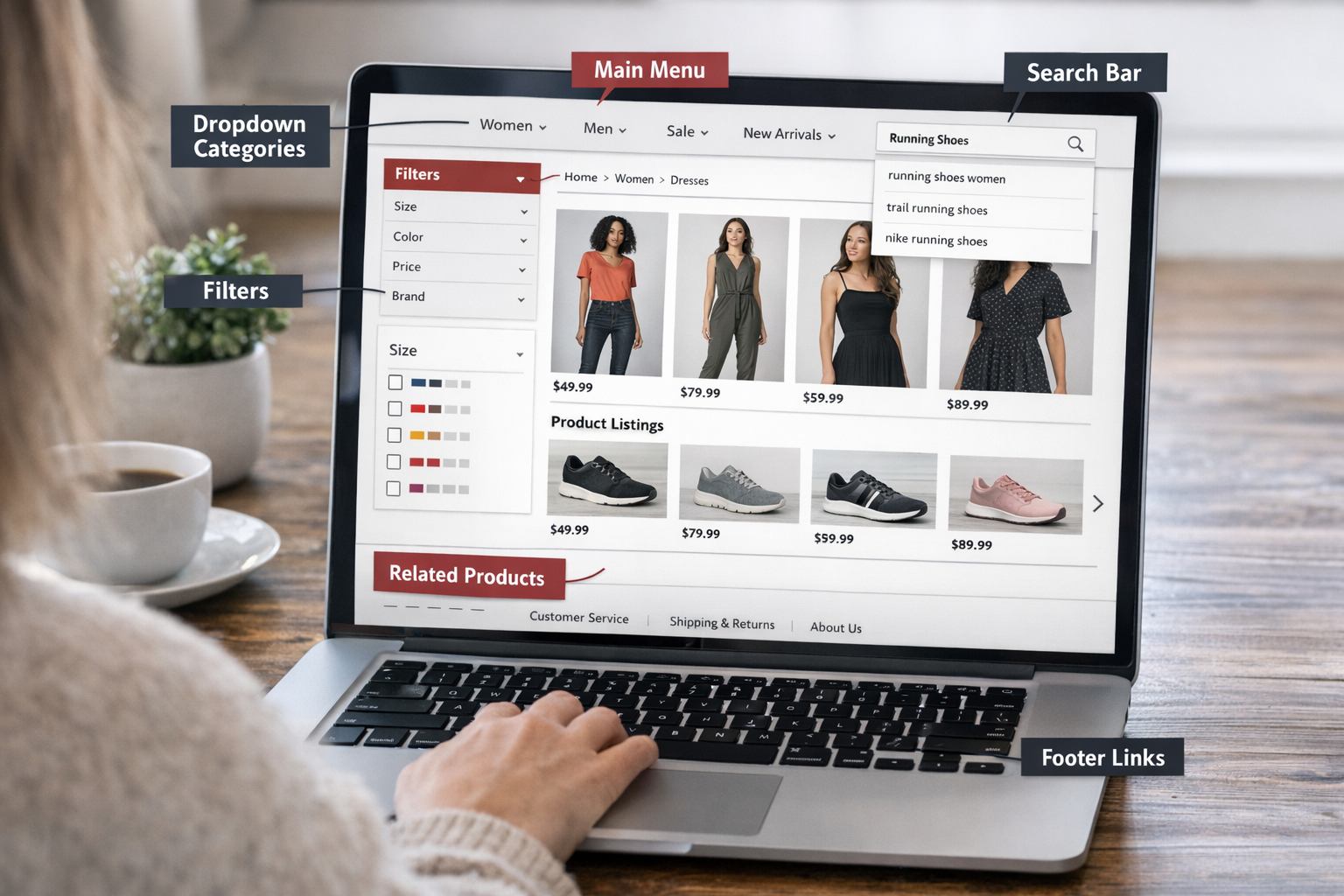 eCommerce navigation