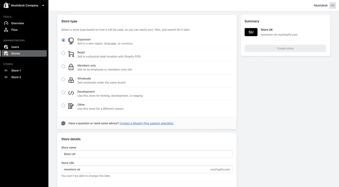 shopify-plus-expansion-stores-finalise-setup