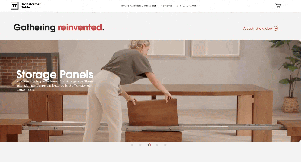Transformer Table homepage