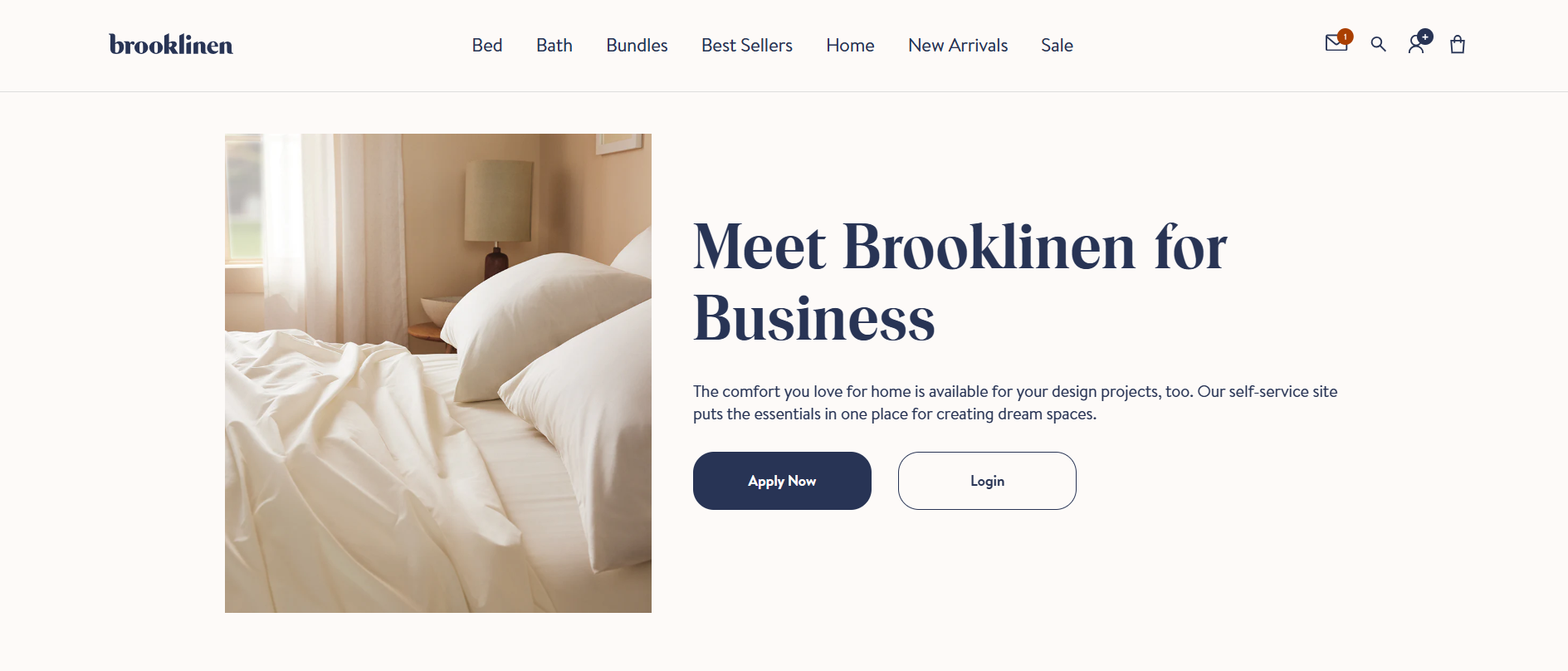 Brooklinen self-service site