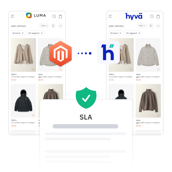 Hyva Theme Development Benefits - Secured migration