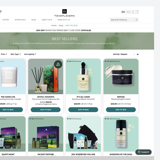 Hyva Theme Development Casestudy - Templespa